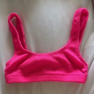 NWOT Good American Pink Bikini Top